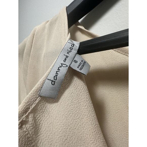 Danny & Nicole Women’s Lace Fit & Flare Dress Size 8 Beige Nude Cap Sleeve - Picture 3 of 8